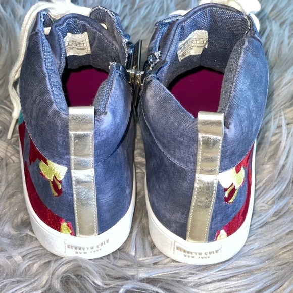 EUC Kenneth Cole New York Kam Hightop Floral Embroidered Sneakers Size 6 - Picture 8 of 8